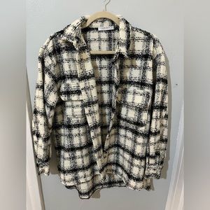 12th tribe black and white patterned t shirt jacket